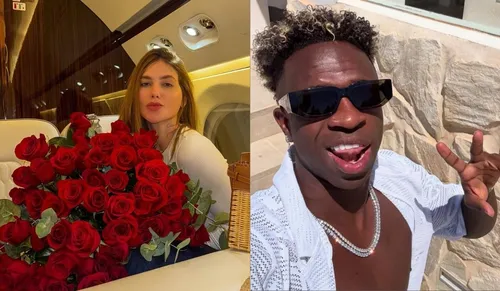 
					Virginia desembarca em Madrid em meio a rumores de affair com Vini Jr.
				
				