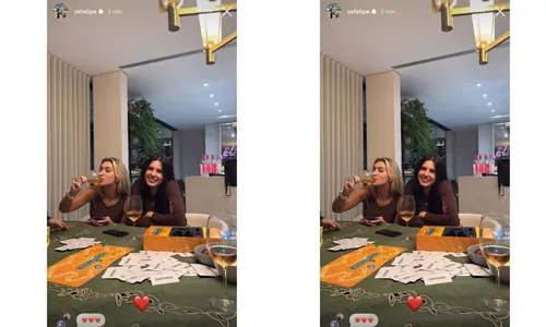 
					Zé Felipe surge com Ana Castela em clima intimista com vinho; veja
				
				