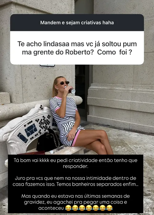 
					Ana Paula Siebert expõe intimidade no banheiro com Justus: 'Uma vez'
				
				