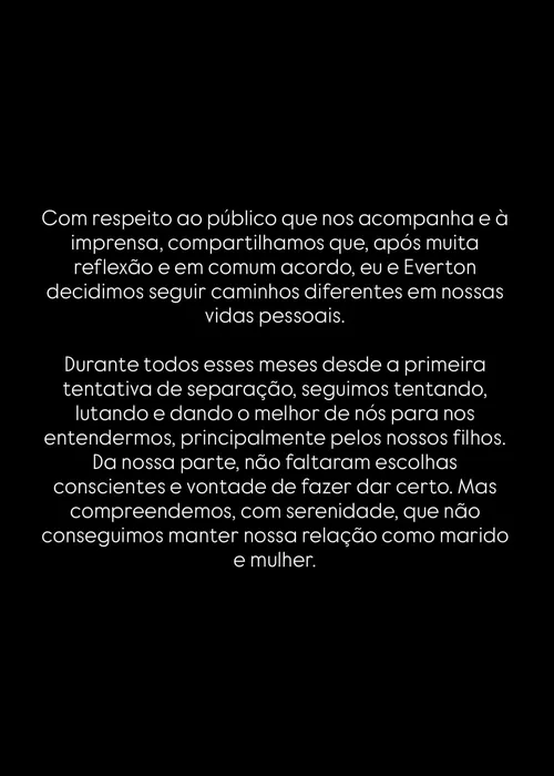   					Esposa de Éverton Cebolinha anuncia fim da relação após festa polêmica  				  				