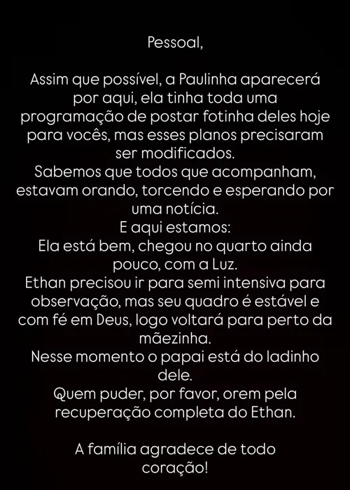   					Filho da ex-BBB Paulinha Leite é internado após nascimento: 'Orando'  				  				