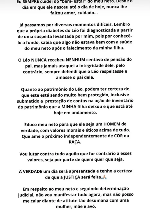 
				
					Irmão de Marília Mendonça se pronuncia após desabafo da mãe, Dona Ruth
				
				