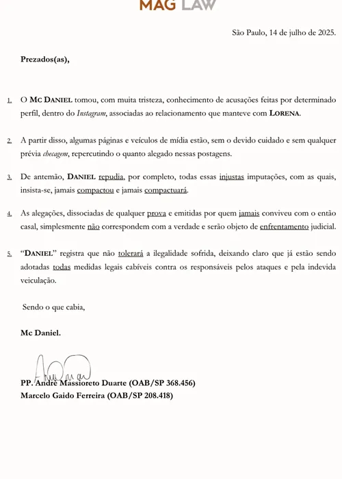 
					MC Daniel quebra o silêncio e fala de ataques após término
				
				