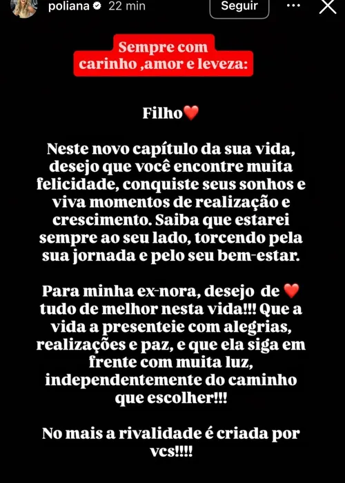 
					Mãe de Zé Felipe choca com recado direto para Virginia: ‘Rivalidade'
				
				