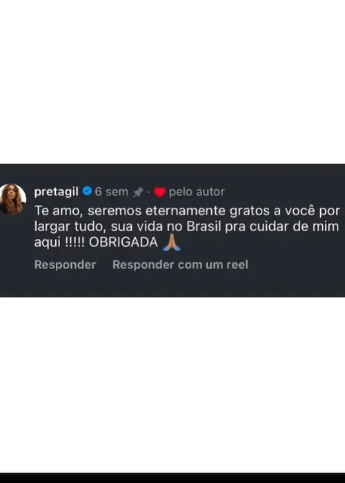 
					Melhor amiga de Preta Gil se despede da cantora: 'E agora?'
				
				