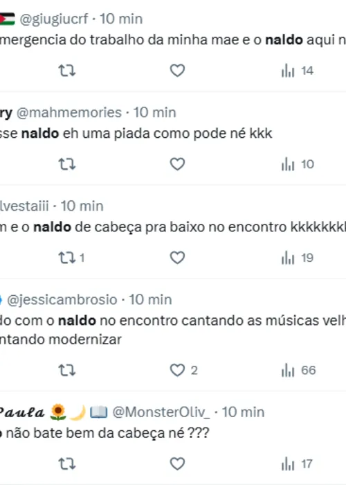 
					Naldo vira piada ao revelar amizade com grandes astros: 'Pérolas'
				
				