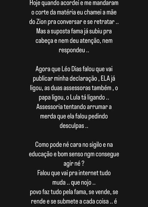 
					Namorada de Belo é acusada de usar filho para engajamento
				
				
