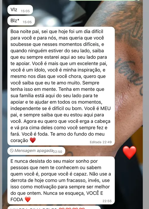 
					Neymar expõe mensagem do filho após derrota humilhante: 'Inspiração'
				
				