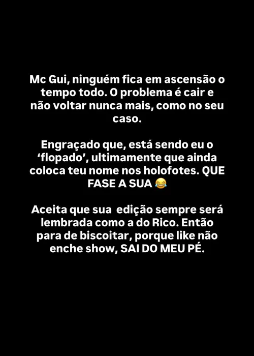 
					Rico Melquiades troca ofensas com rival de 'A Fazenda': 'Insuportável'
				
				