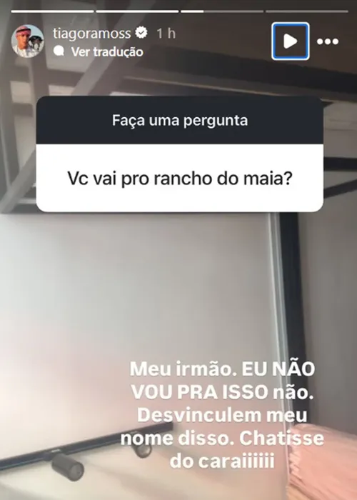 
					Tiago Ramos se irrita e detona reality de Carlinhos Maia: 'Chatice'
				
				