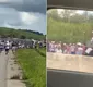 
                  Ônibus que levava torcedores do Bahia para jogo tomba na BR-101