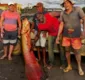 
                  Pescadores capturam pirarucu gigante de 92 kg em Malhada