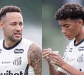 Neymar agride filho de Robinho em confusão durante treino do Santos