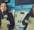 Repórter do SBT é atropelada ao vivo por carro de polícia no RJ