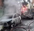 Seis veículos são destruídos em queda de fiação em Salvador