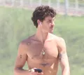 Sem Bruna Marquezine, Shawn Mendes é flagrado sem camisa na praia
