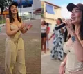 Solange Almeida surpreende conterrâneos e canta em rua da Bahia; VÍDEO