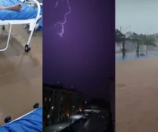 Chuvas deixam hospital e academia alagados e ruas destruídas na Bahia