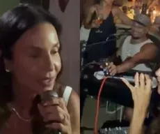 Ivete Sangalo surpreende ao cantar em roda de samba em Trancoso; VÍDEO