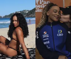 Rebeca Andrade se declara à empresária em dia de sol no RJ