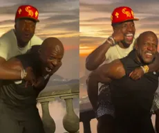 Terry Crews encontra Vini Jr no Cristo Redentor e se declara: 'Irmão'