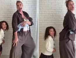Lore Improta grava vídeo inusitado com filhos e Liz rouba a cena