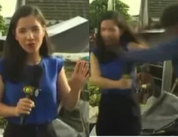 Repórter da Band é agredida ao vivo por homem; VÍDEO
