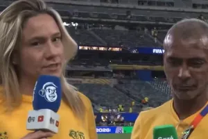 Fernanda Gentil reage após climão com Romário em Copa do Mundo