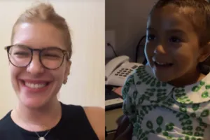 Lore Improta surpreende Liz e mostra rosto do bebê: 'Cara do meu pai'