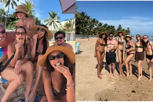 Taís Araújo, Martelli e Ingrid Guimarães curtem mansão de luxo na BA