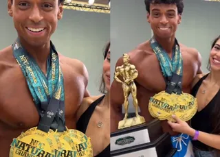 Filho de Xanddy e Carla Perez vibra ao vencer 7 prêmios em competição