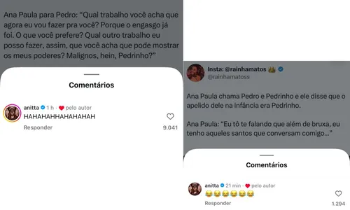
					BBB 26: Anitta reage a invertida de Ana Paula contra Pedro após briga
				
				