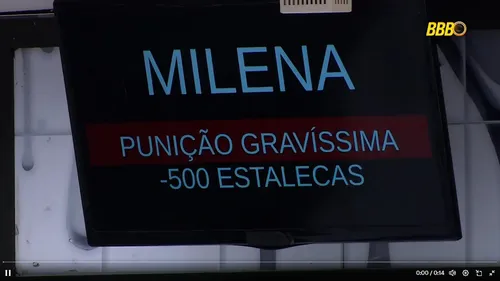 
					BBB 26: Milena provoca nova punição gravíssima e debocha de perda
				
				