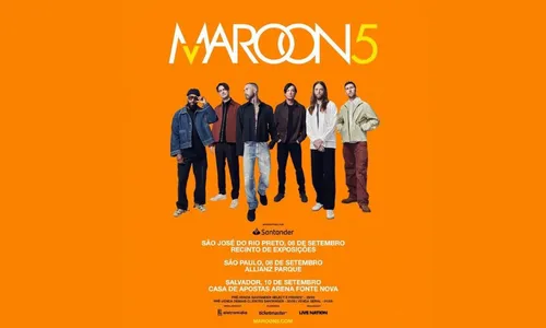 
					Banda Maroon 5 anuncia show em Salvador para setembro; saiba detalhes
				
				