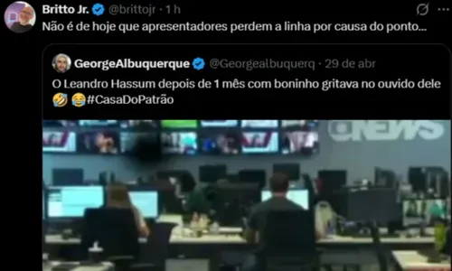 
					Britto Jr. alfineta Leandro Hassum após grave gafe na Record
				
				