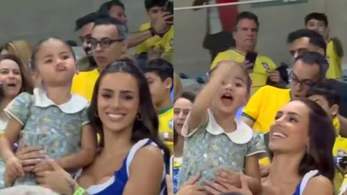 
					Ciúmes? Esposa de Neymar explica reação de Mavie em jogo do Brasil
				
				