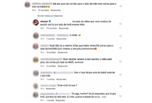 
					Eliezer rebate críticas por Ravi 'fugir' de Viih Tube após susto
				
				