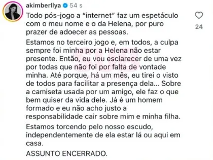 
					Ex-affair de Neymar explica ausência da filha na Copa do Mundo; LEIA
				
				