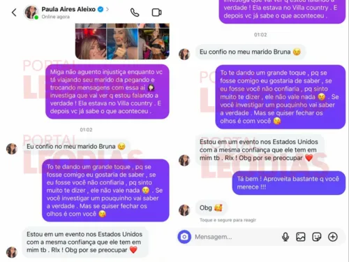 
					Ex de Matheus Aleixo foi alertada de traição antes do término
				
				