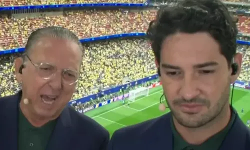
					Galvão Bueno e Alexandre Pato se estranham ao vivo no SBT
				
				