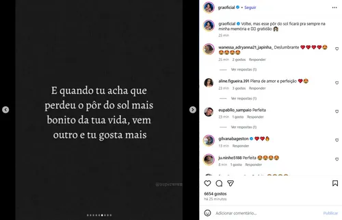 
					Gracyanne Barbosa abre álbum de fotos na Bahia e manda recado
				
				