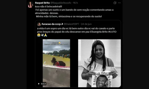
					Irmã de Davi Brito se revolta com boatos de morte da mãe após acidente
				
				