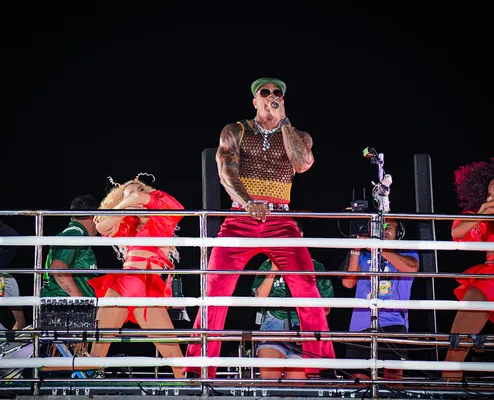 
					Léo Santana enlouquece foliões com novo visual no 1º dia de Carnaval
				
				