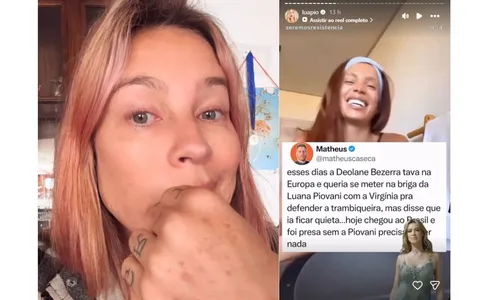 
					Luana Piovani debocha da prisão de Deolane e cita briga com Virginia
				
				