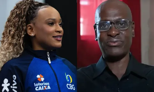 
					Rebeca Andrade surge em clima romântico com empresária e ganha buquê
				
				