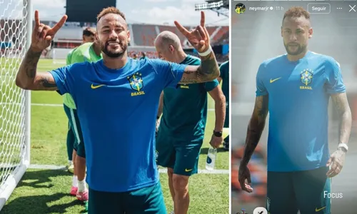 
					Neymar posa durante treino antes de mata-mata na Copa e faz revelação
				
				