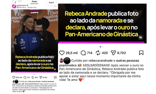
					Rebeca Andrade curte post sobre 'namorada' e web vê climão; entenda
				
				