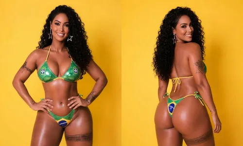 
					Rosiane Pinheiro recria capa da Playboy para Copa do Mundo; veja fotos
				
				