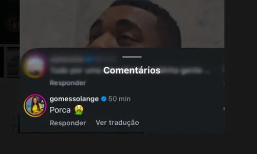 Solange Gomes se revolta e chama namorada de Davi Brito de 'porca'								