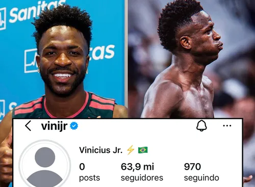 
					Vini Jr promove 'apagão' em redes após férias com Virginia e agita web
				
				